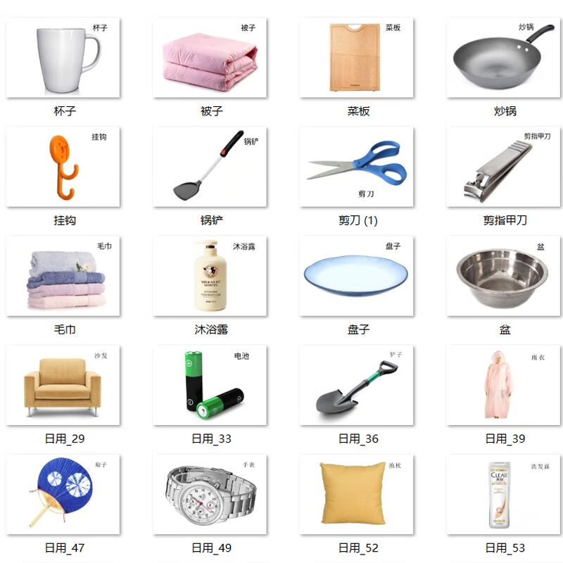 日常用品認(rèn)知卡片 助力自閉癥寶寶語言發(fā)育的60張早教指南